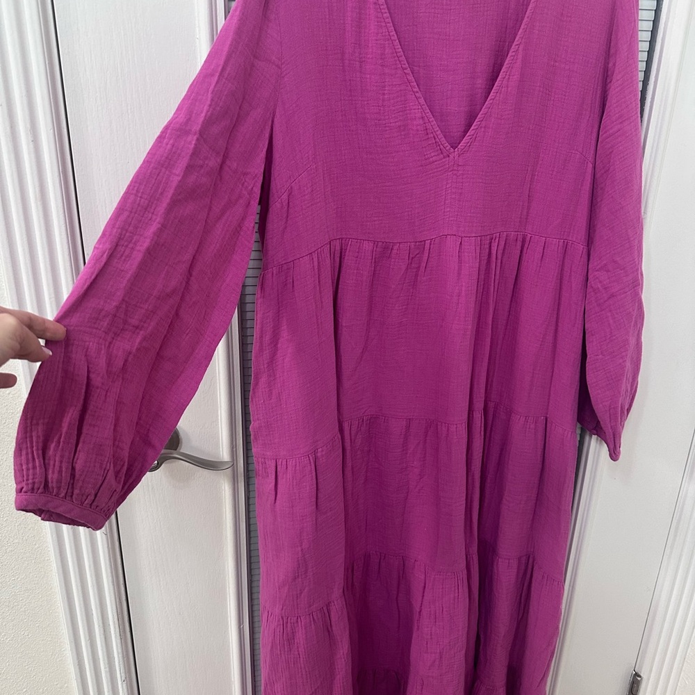 Universal Thread Fuchsia Long Sleeve Dress